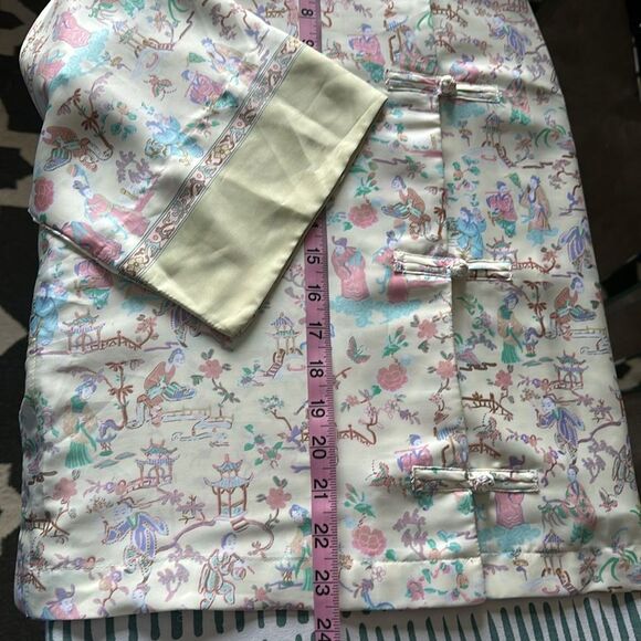 Natori Kimono Asian Motif Pajama Top Mandarin Collar Intimates Long Sleeve Small - Picture 11 of 11